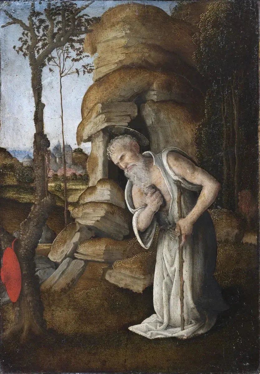 Den Hellige Jerome, der angrer i ørkenen - Filippino Lippi