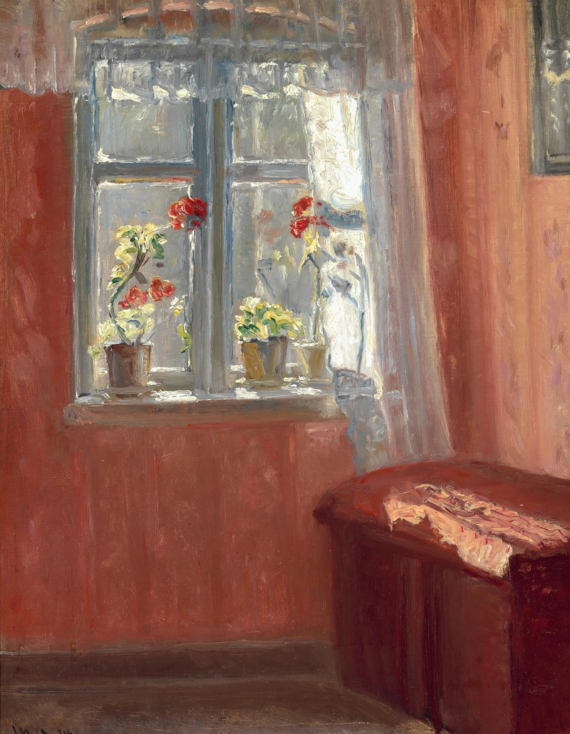 Den røde stue. - Michael Peter Ancher