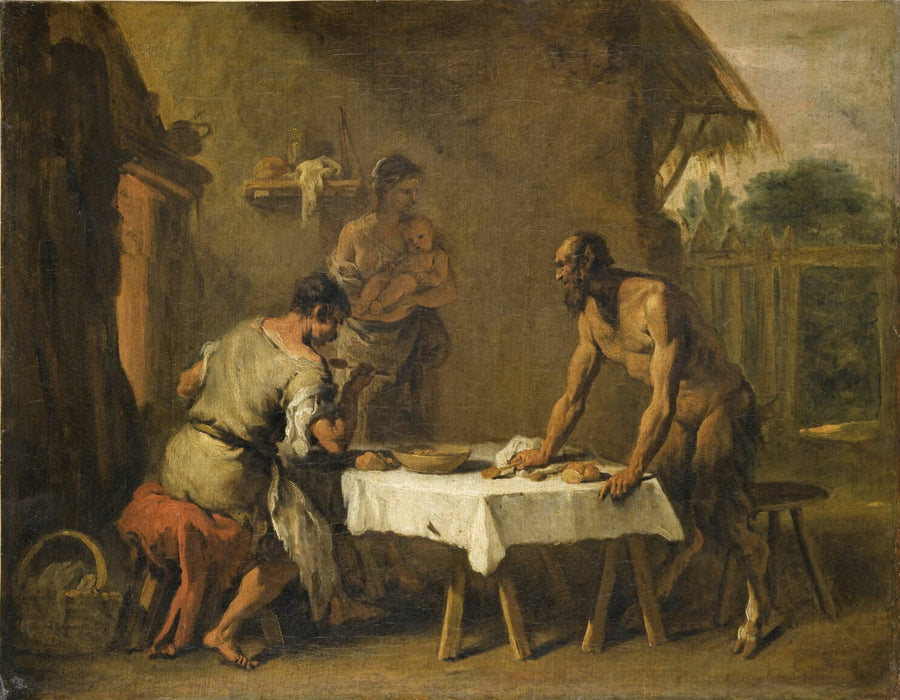 Satyr og Landmand - Sebastiano Ricci