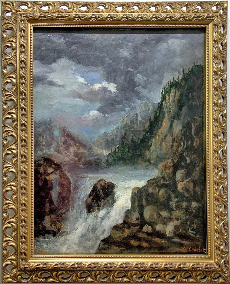 Springet i Doubs - Gustave Courbet