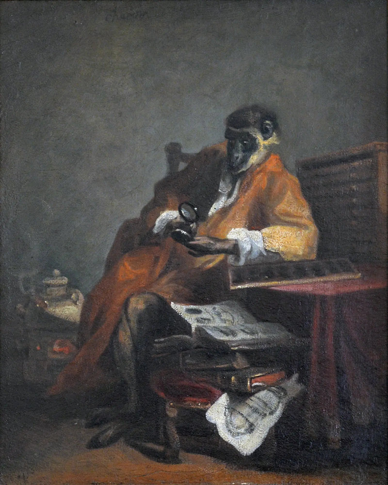 Den Antikke Abe - Jean Siméon Chardin