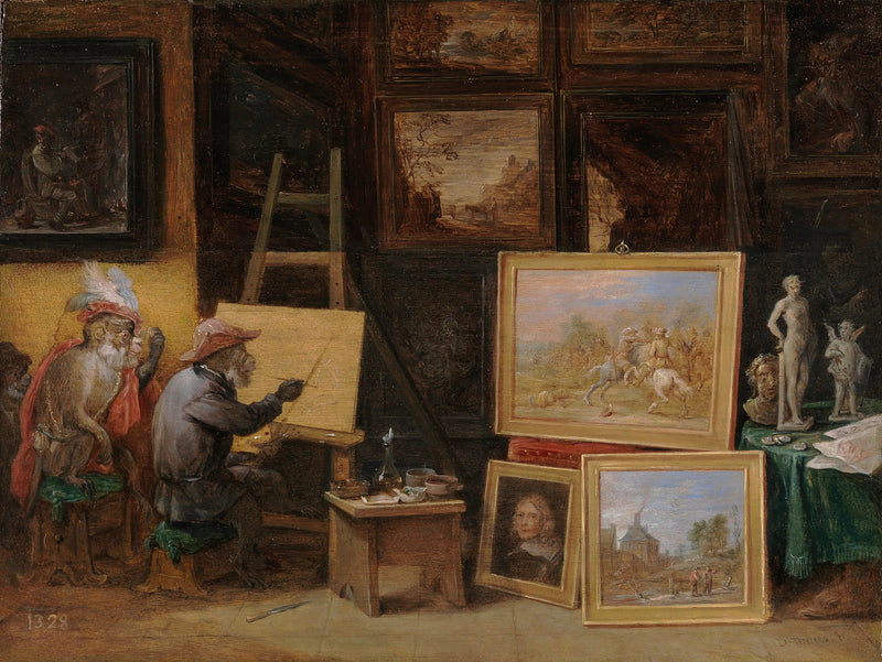 Le Singe maler - David Teniers den Yngre