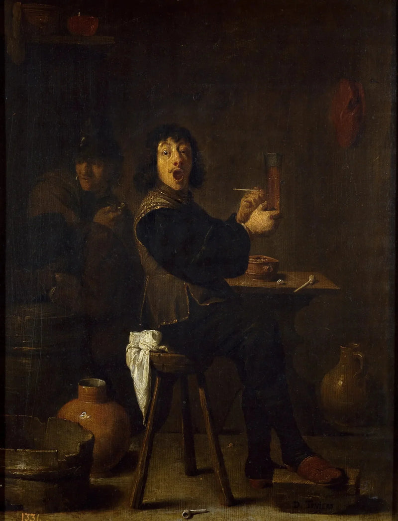 Den glade soldat - David Teniers den Yngre