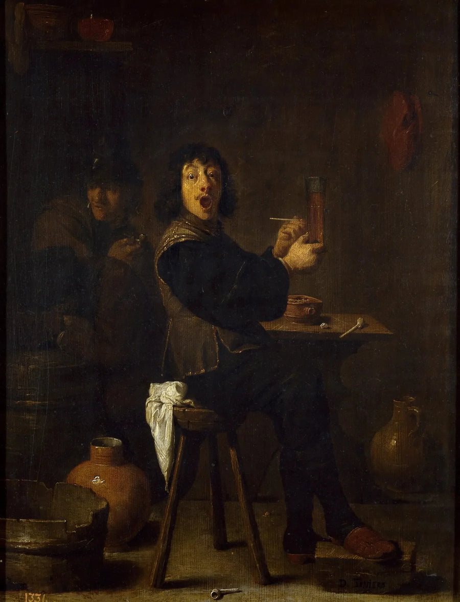 Den glade soldat - David Teniers den Yngre