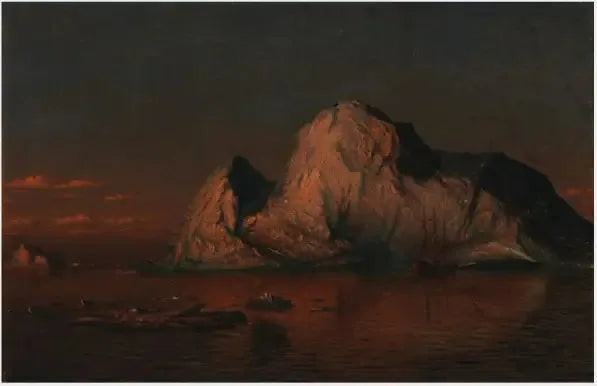 Midnatssolen over Melville-strædet, Nordvestpassagen - William Bradford