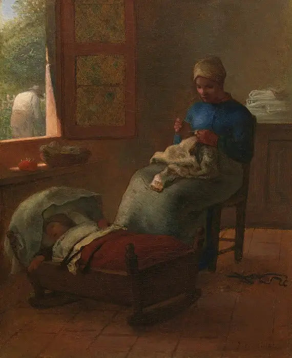 Babyens søvn - Jean-François Millet