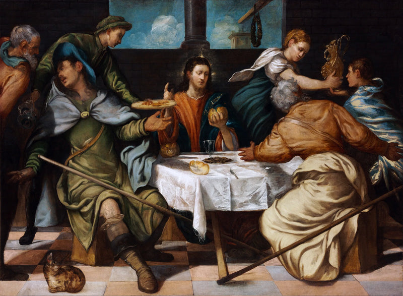 Emmaus-middagen - Jacopo Tintoretto