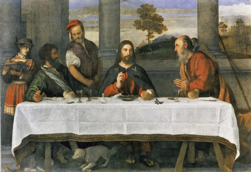 Emmaus-måltidet - Titian