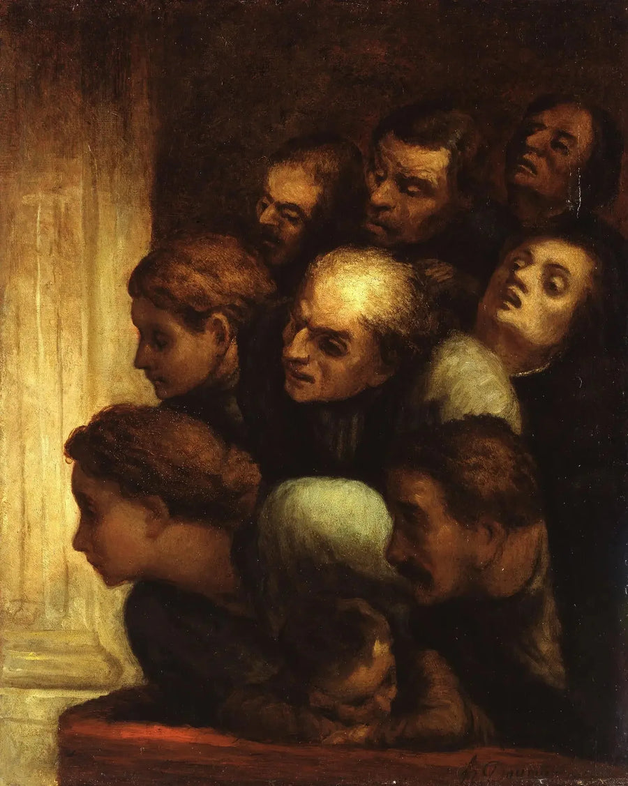 Den gratis forestilling - Honoré Daumier