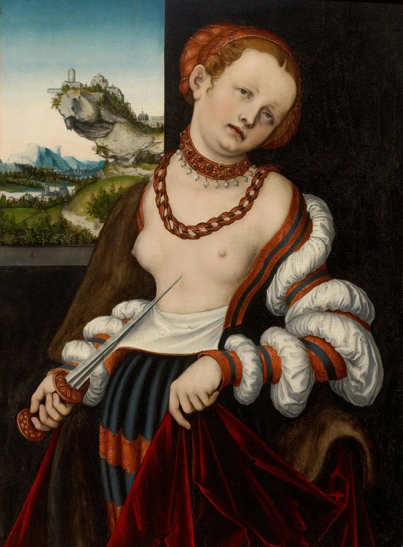 Lucretias Selvmord - Lucas Cranach den Ældre