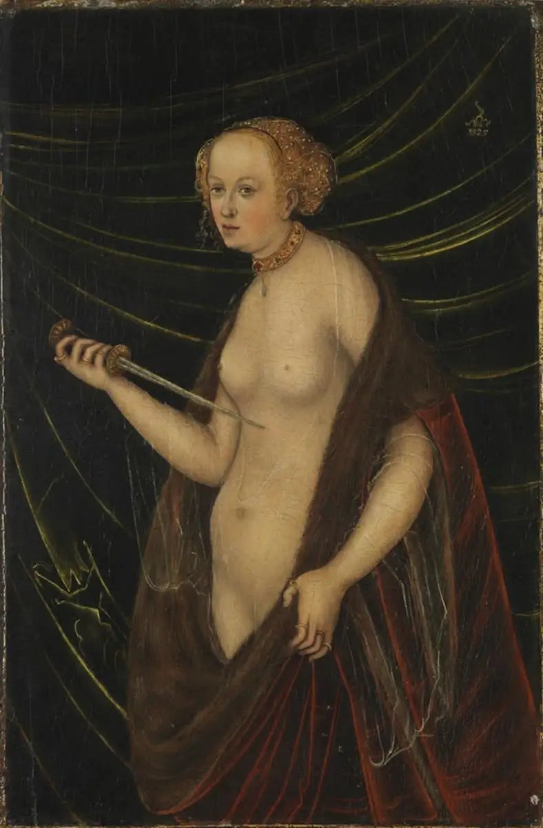 Lucretias Selvmord - Lucas Cranach den Ældre