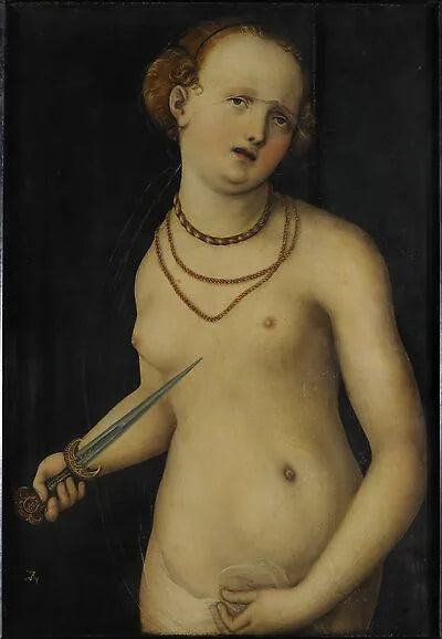 Lucretias Selvmord - Lucas Cranach den Ældre