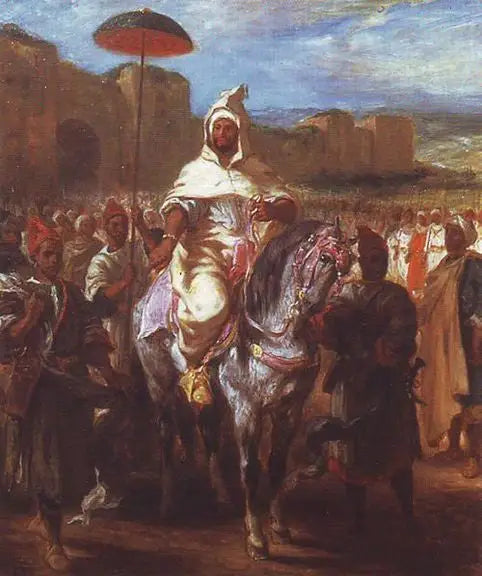 Marokkos sultan omgivet af sin garde - Eugène Delacroix