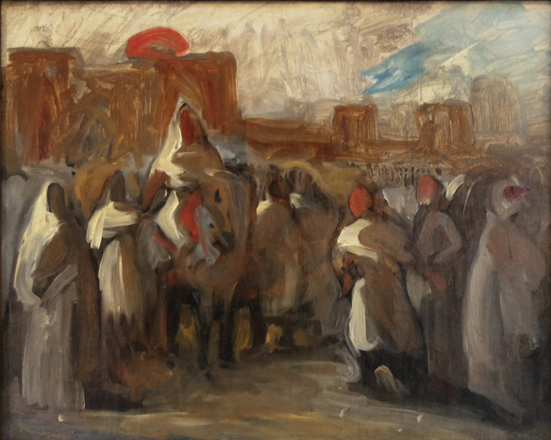 Sultan af Marokko Moulay Abd-er-Rahmane modtager den franske ambassadør grev de Mornay - Eugène Delacroix