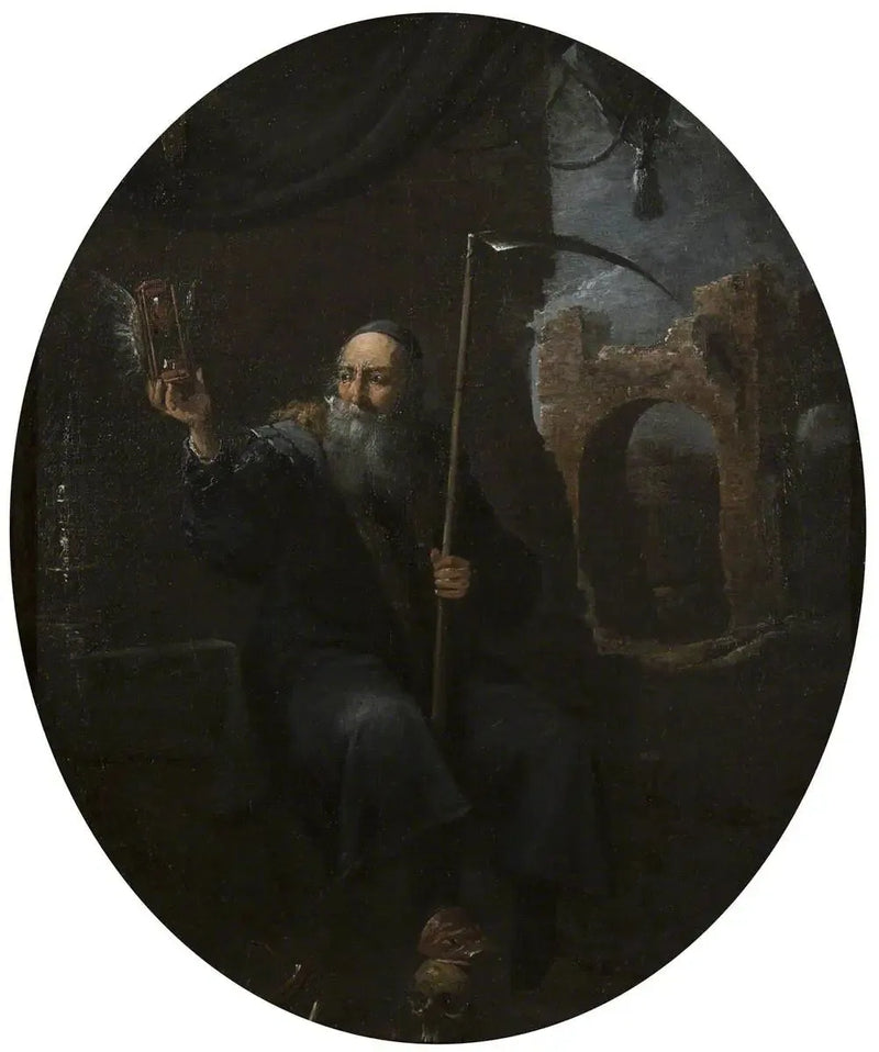 Tiden som en gammel mand med en segl og et vingerur - David Teniers den Yngre