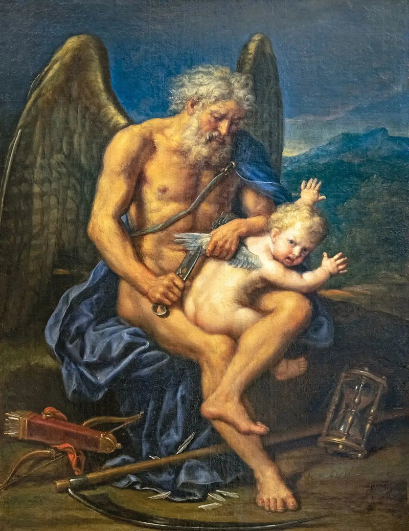 Det tid, der skærer kærlighedens vinger - Pierre Mignard