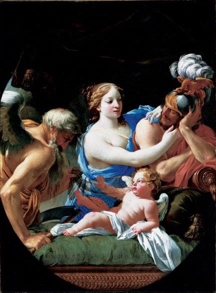 Tiden opdager Venus og Mars' kærlighed - Simon Vouet
