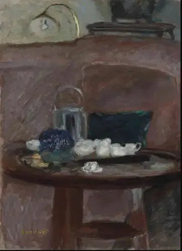 Teet, buket af violer - Pierre Bonnard