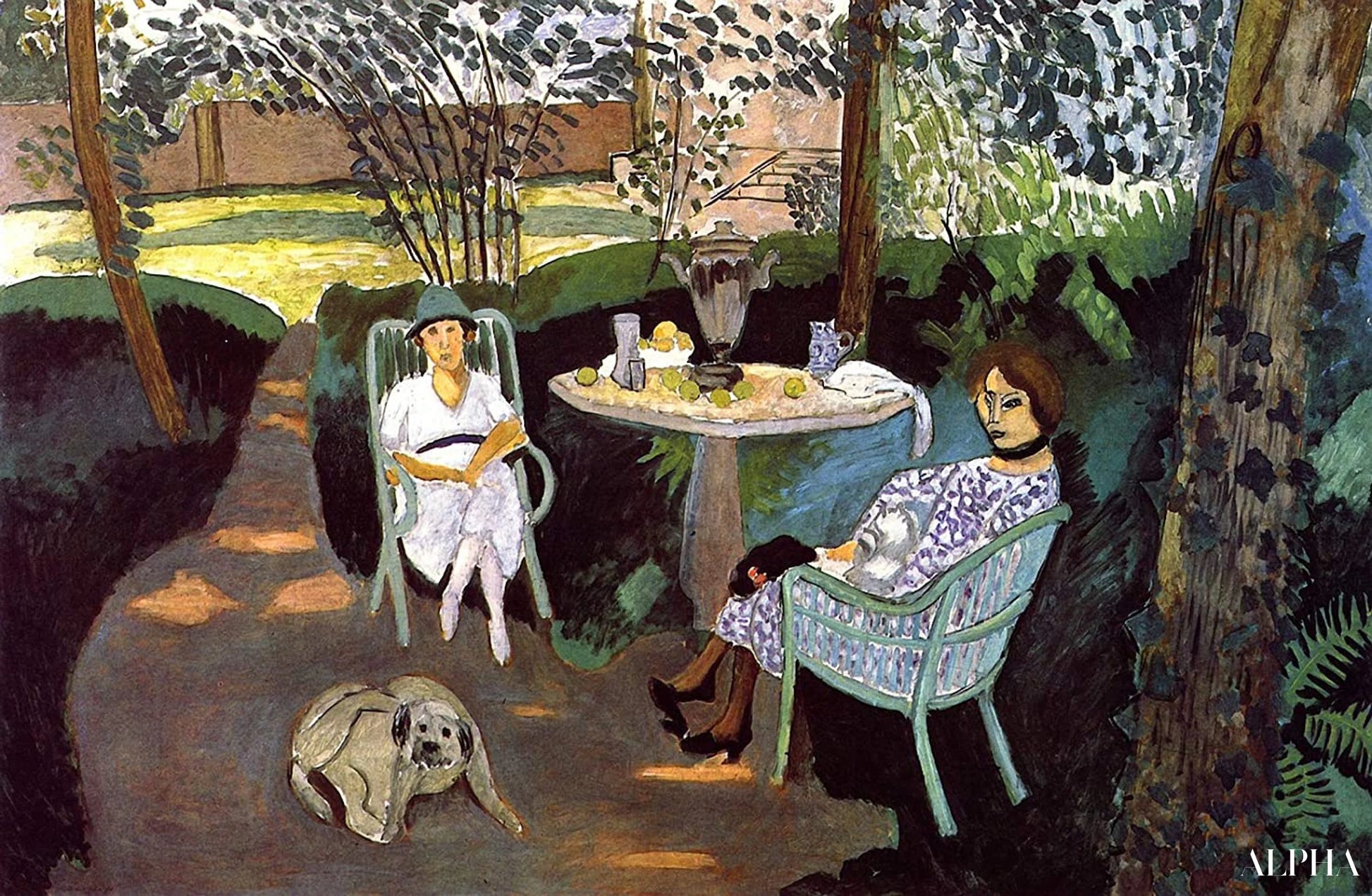 Te i haven 1919 - Matisse - Reproduktioner af malerier og højkvalitets malerier