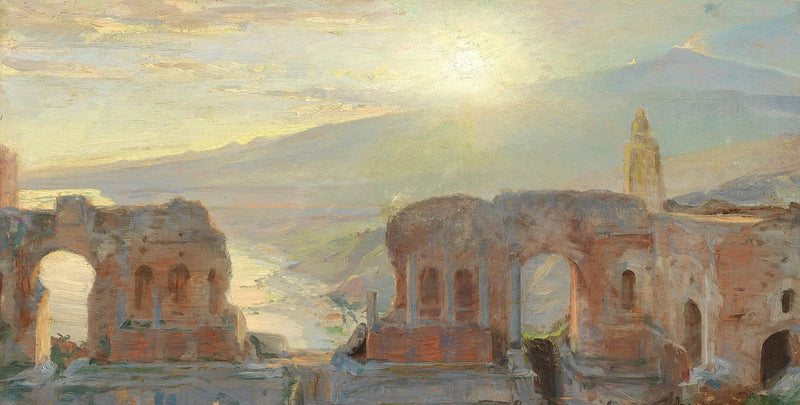 Det antikke teater i Taormina. - Peder Severin Krøyer