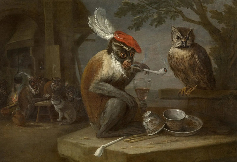 Den lille abe - David Teniers den Yngre