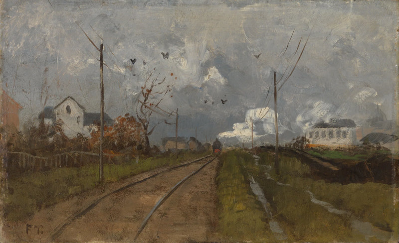 Toget kommer - Frits Thaulow