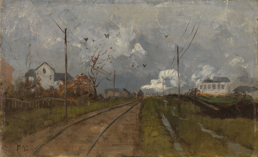 Toget kommer - Frits Thaulow