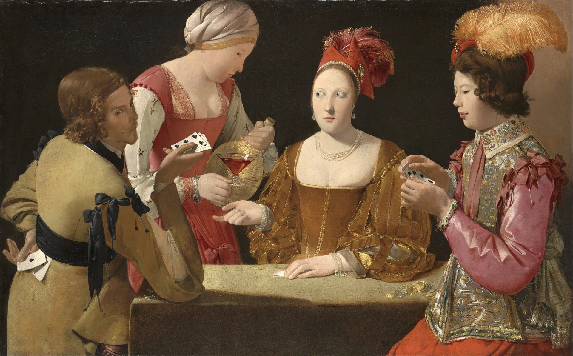 Le Tricheur à l'as de trèfle - Georges de La Tour image 1 reproduction de peinture à l’huile