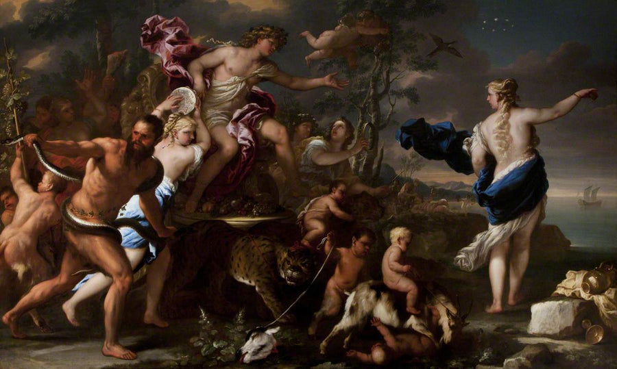 Bacchuss triumf med Ariane - Luca Giordano