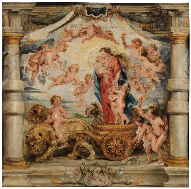 Sejrgangen af den guddommelige kærlighed - Peter Paul Rubens