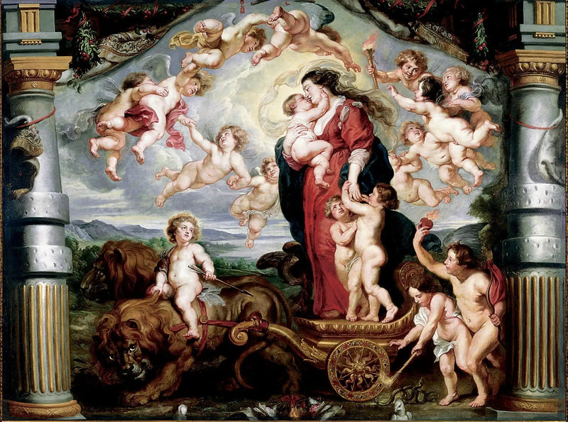 Sejrgangen af den guddommelige kærlighed - Peter Paul Rubens