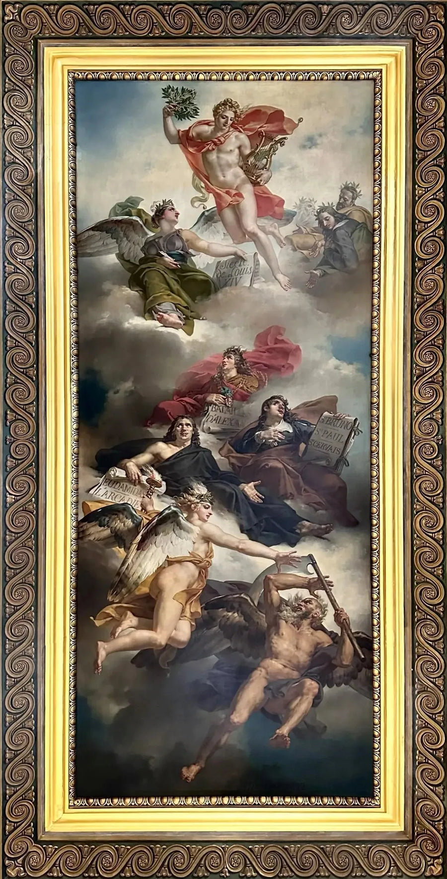 Sejr for den franske malerkunst: Poussin, Le Sueur og Le Brun - Charles Meynier