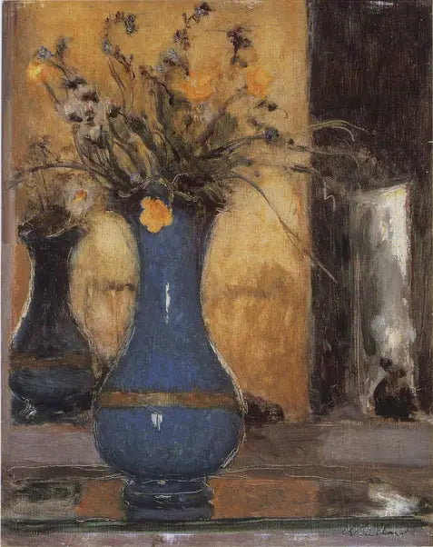 Le vase bleu - Édouard Vuillard image 1 reproduction artisanale de tableau