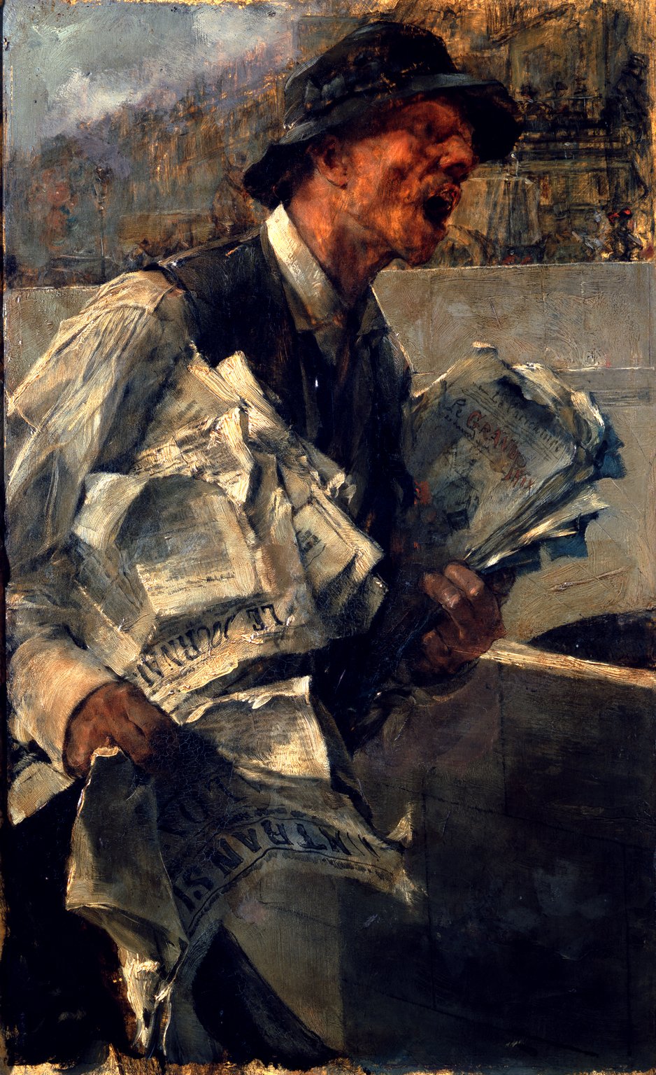 Le vendeur de journaux - Giovanni Boldini - Alpha Reproduction