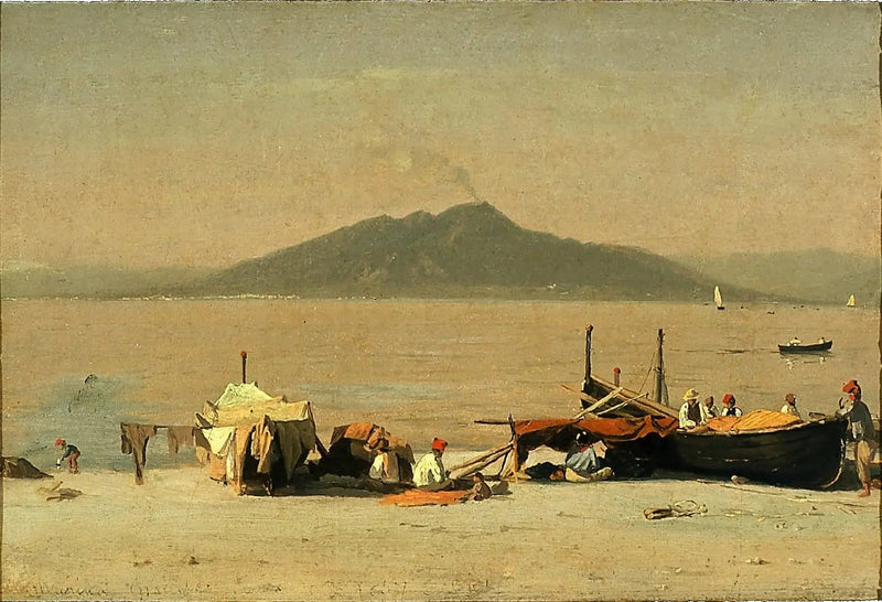 Vesuvius fra Marina Grande, Capri - Sanford Robinson Gifford