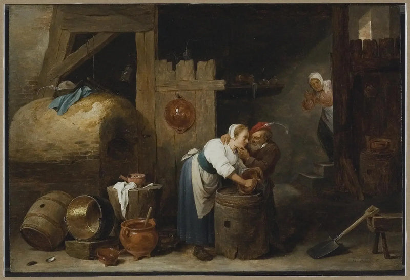 Den gamle mand og den unge kvinde - David Teniers den Yngre