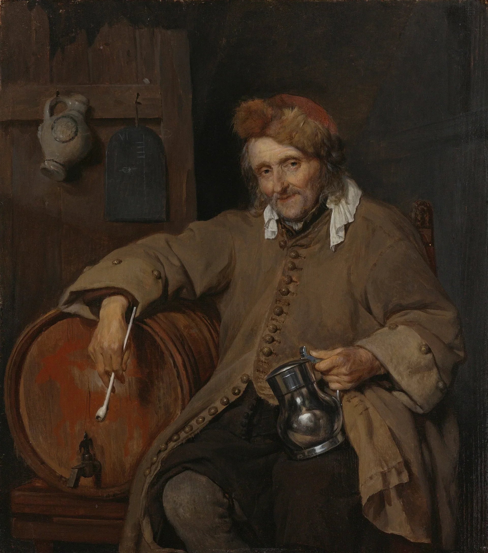Le vieux buveur - Gabriel Metsu image 1 tableau peint à l’huile sur toile