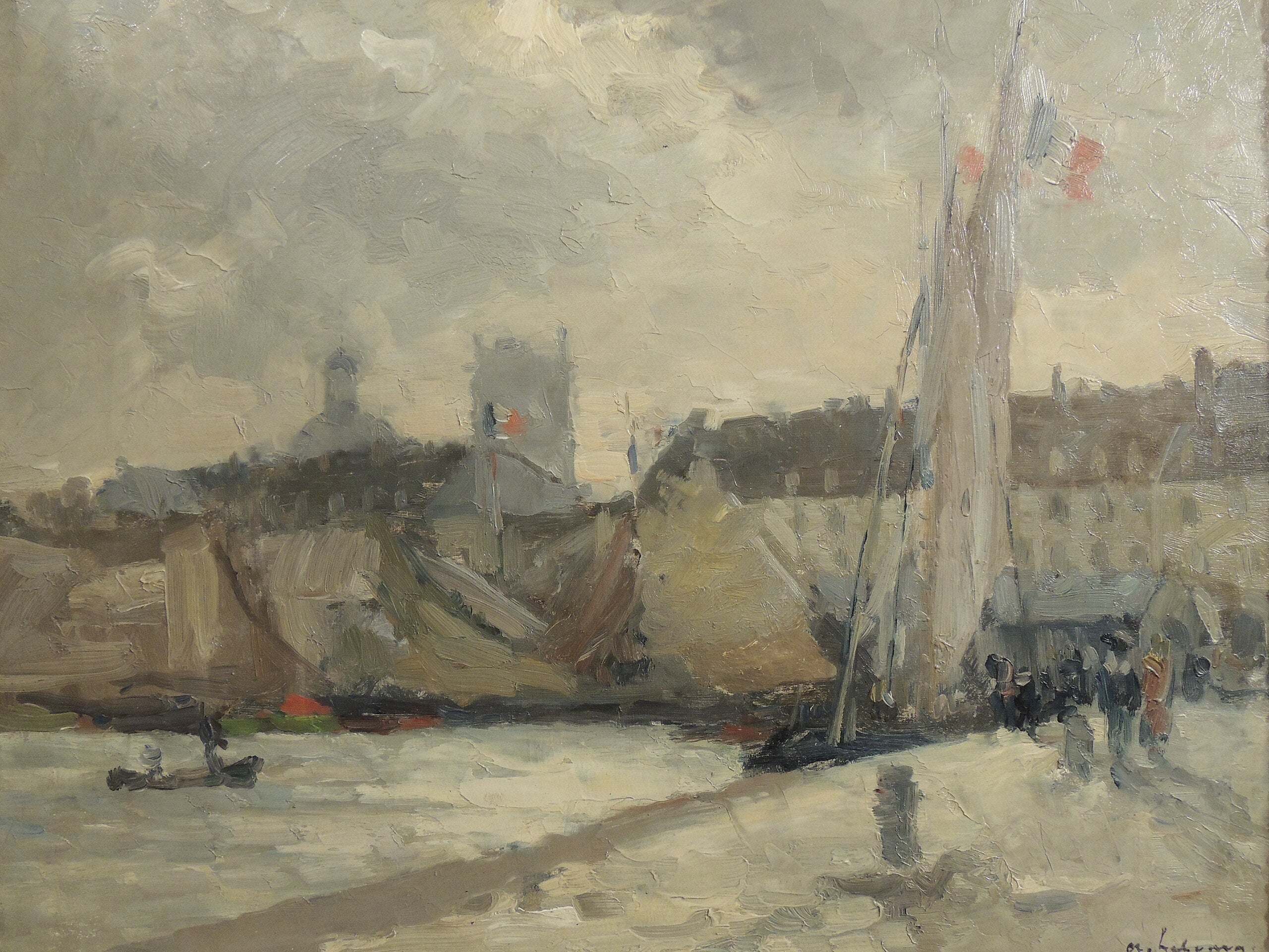 Le vieux port de Dieppe - Albert Lebourg image 1 reproduction de peinture à l’huile