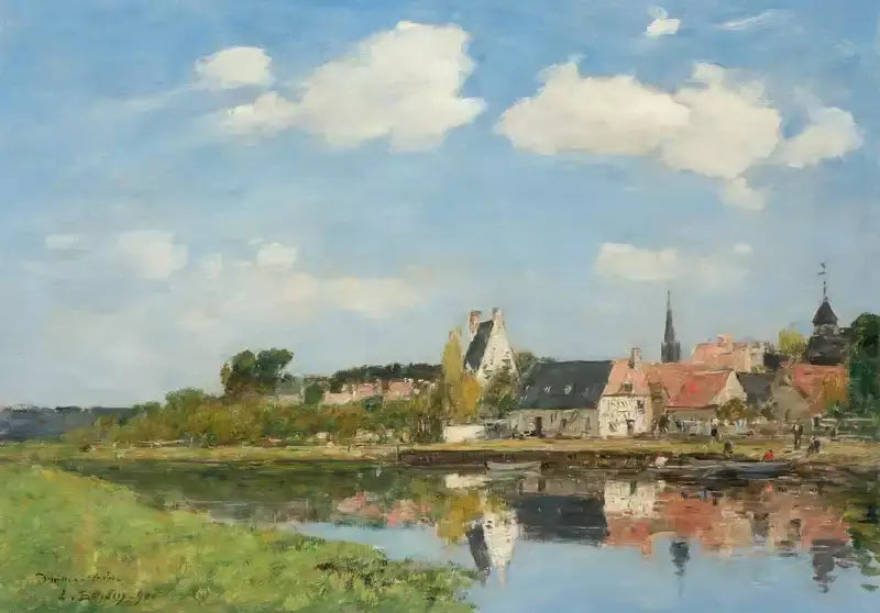 Den gamle havn i Touques - Eugène Boudin