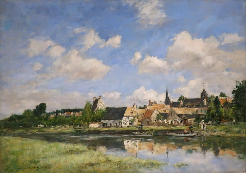 Den gamle havn i Touques - Eugène Boudin