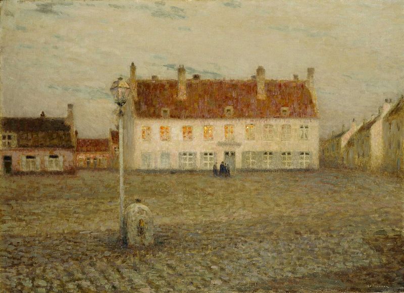 Landsbyen, Skumring - Henri Le Sidaner
