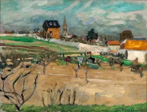 Le village vu de la campagne - Pierre Bonnard image 1 reproduction d’œuvre d’art à l’huile