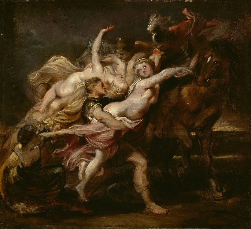 Overfaldet på pigerne fra Levkippos - Peter Paul Rubens
