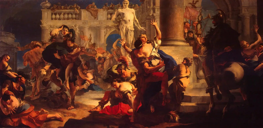 Le voldtægt af Sabinerne - Giovanni Battista Tiepolo