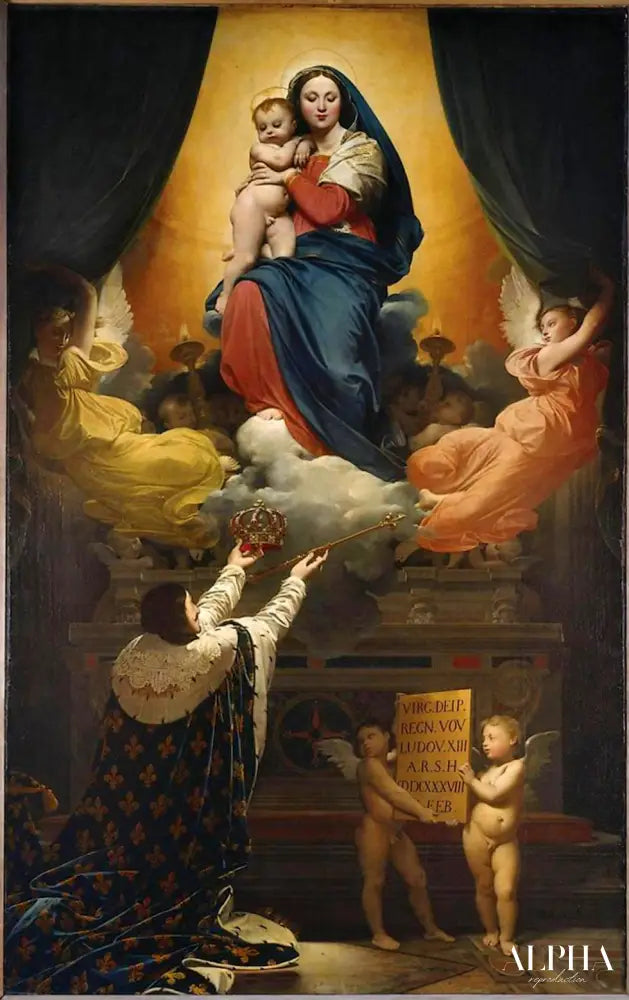 Le vœu de Louis XIII - Jean-Auguste-Dominique Ingres - Reproductions de tableaux et peintures haut de gamme