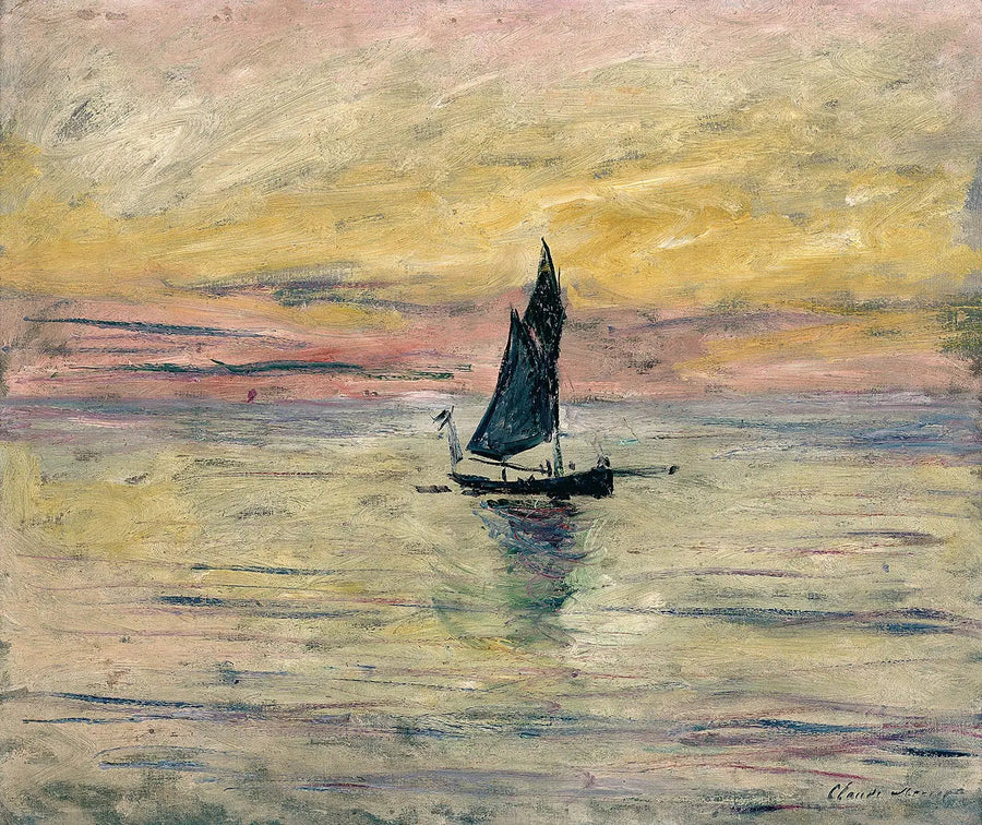 Sejlbåden, aftenstemning - Claude Monet