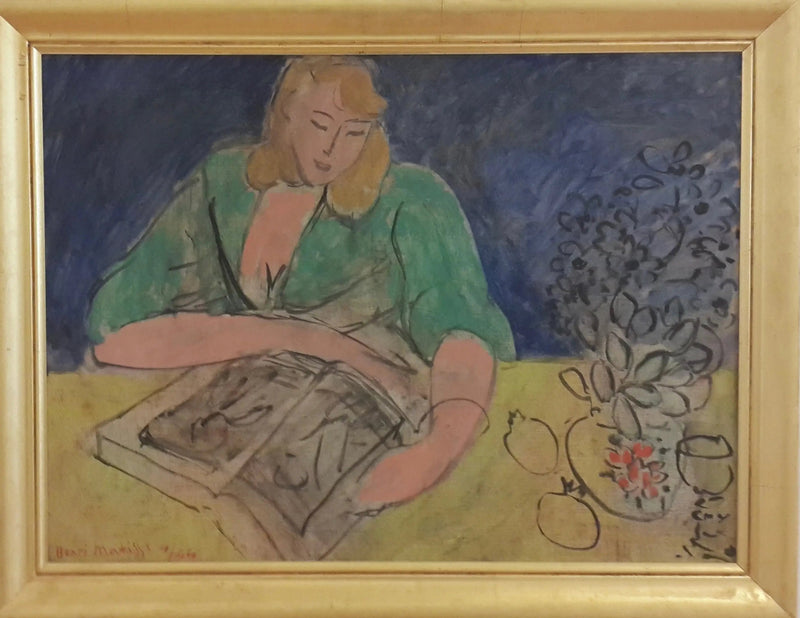 Læser ved det gule bord - Henri Matisse