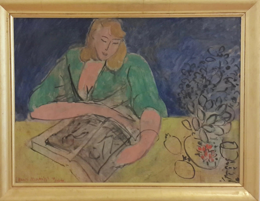Læser ved det gule bord - Henri Matisse