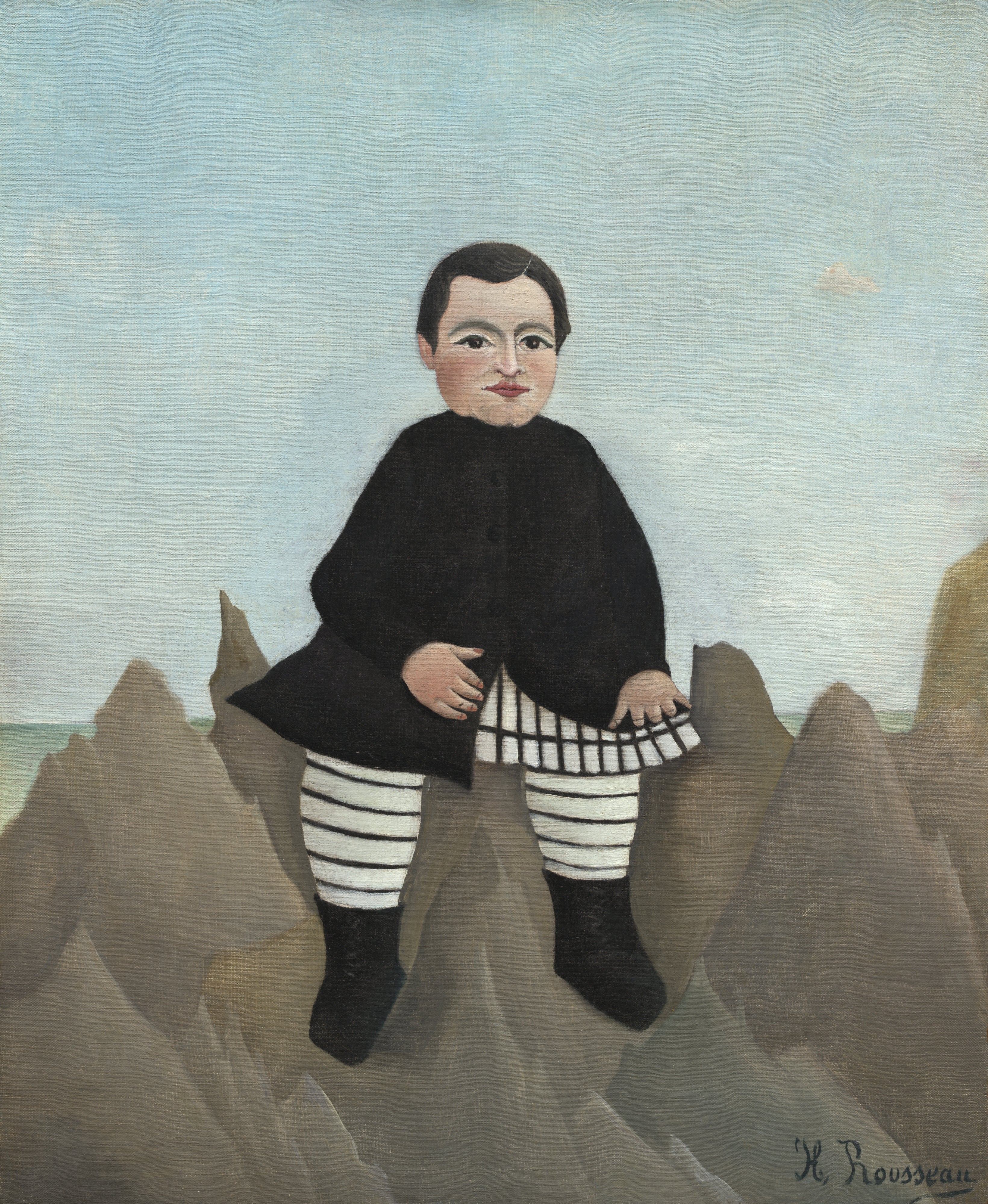 Barnet ved klipperne - Henri Rousseau