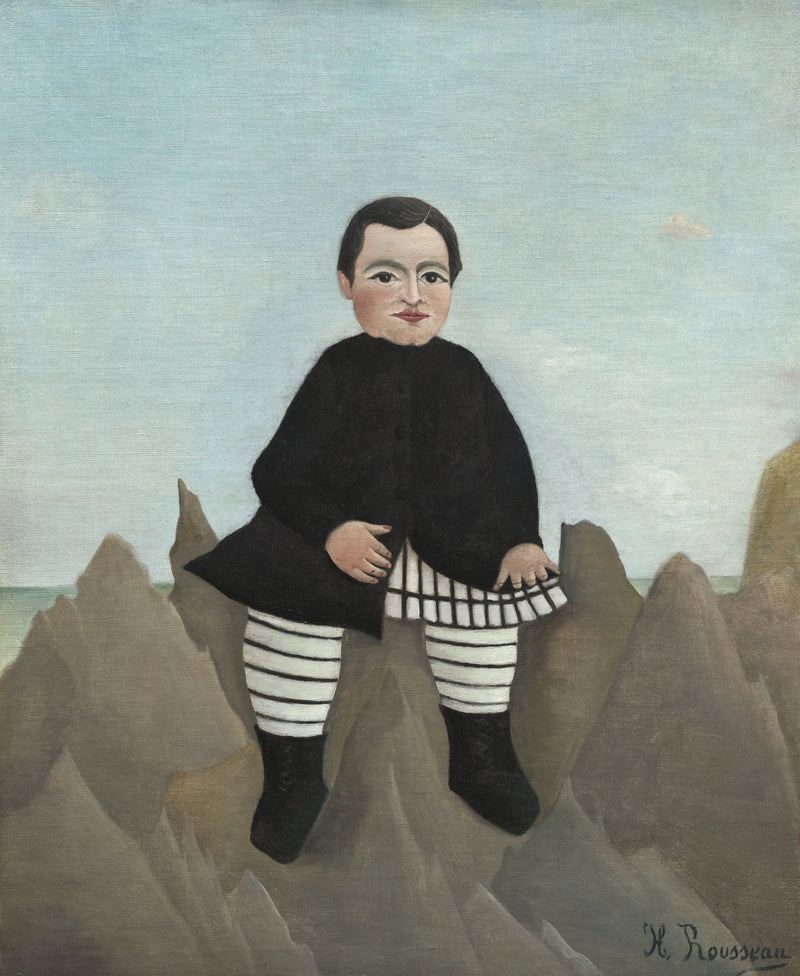 Barnet ved klipperne - Henri Rousseau